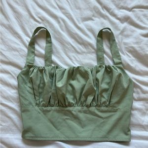 Ruched front crop top
